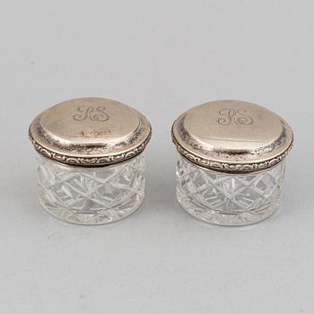 A set of seven toiletries, Including Sjögren Ab Juvelerare Oscar, Göteborg, 1920.