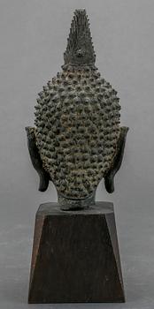 BUDDHAHUVUD, brons, Thailand.