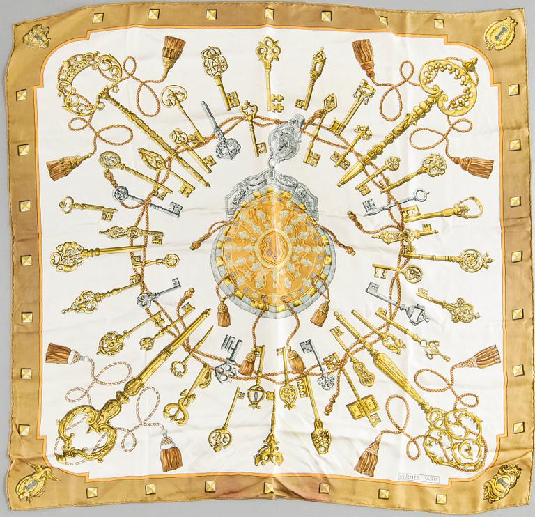 SCARVES, 2 st, siden, Hermès.