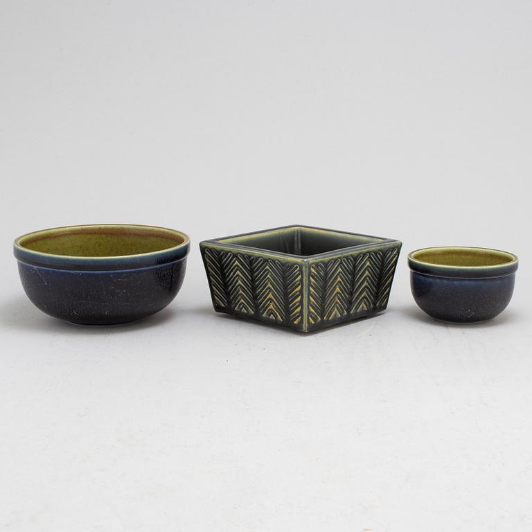 KÅGE VERKSTAD, a set of three stoneware bowls from the 1950's.