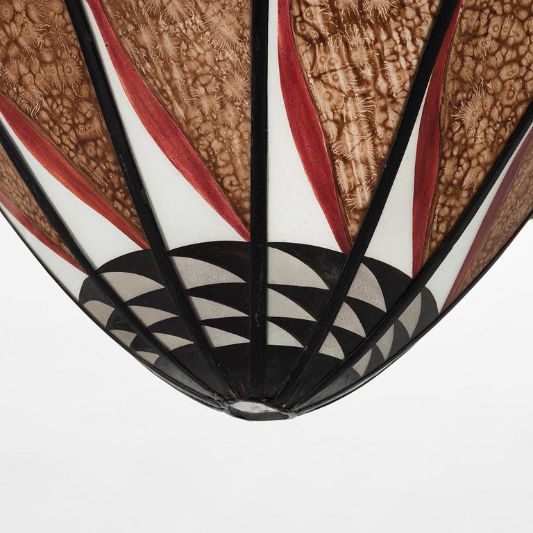 Taklampa, glas, 1900-talets första hälft.