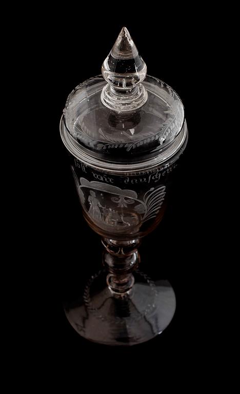 LOCKPOKAL, glas, Tyskland, 1800-tal.