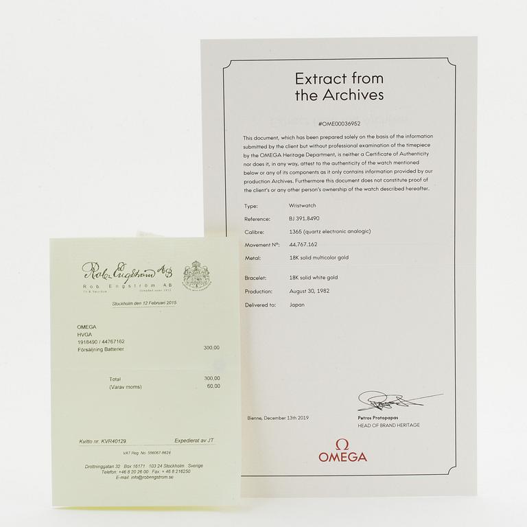 OMEGA, wristwatch, 24 x 29 mm.