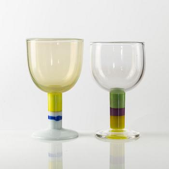 Gunnar Cyrén, "Popglas" 2 st, Orrefors 1967.