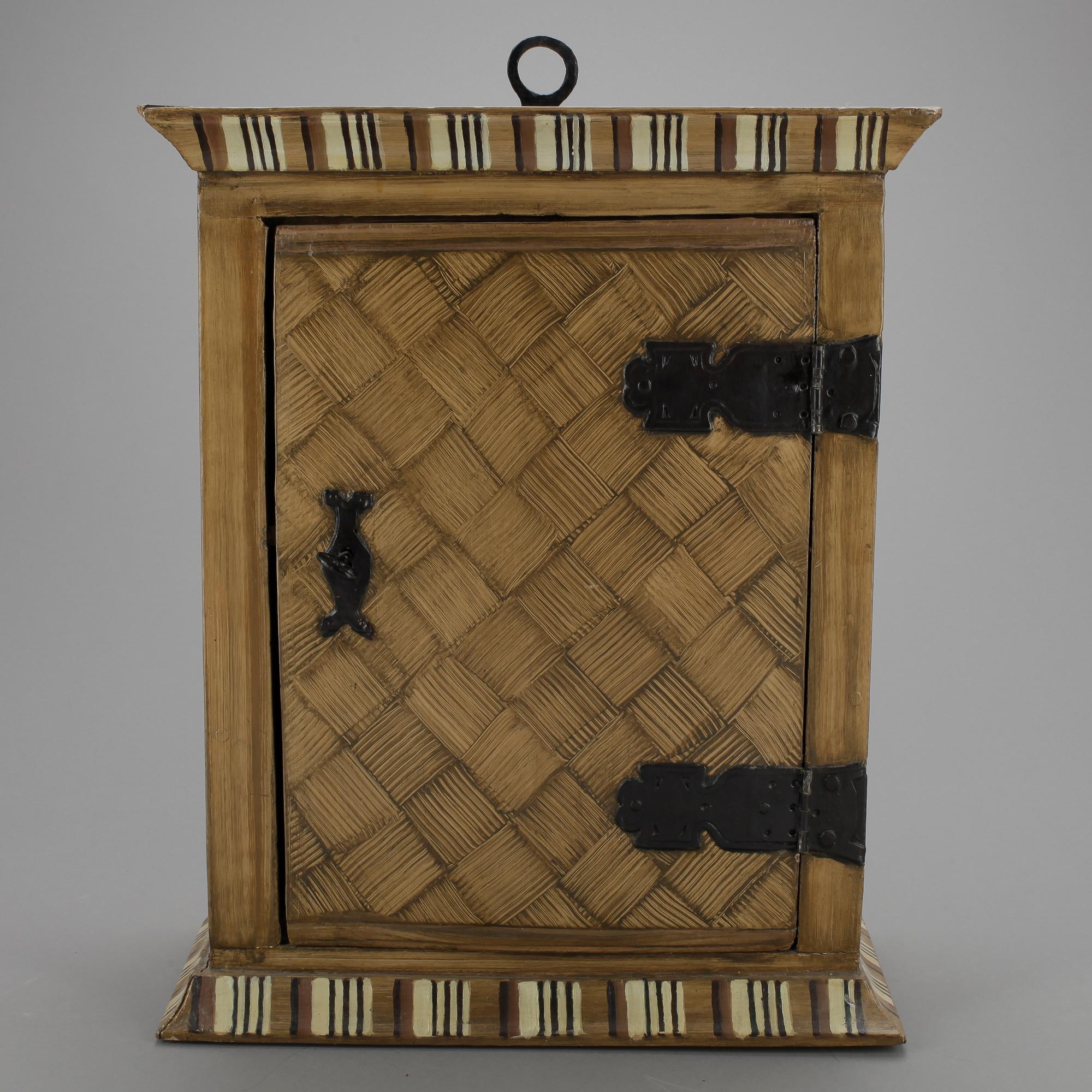 VÄGGSKÅP, allmoge, 1800-tal.