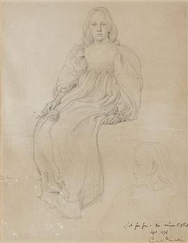 Carl Larsson, Sketch for "The Guardian Angel".