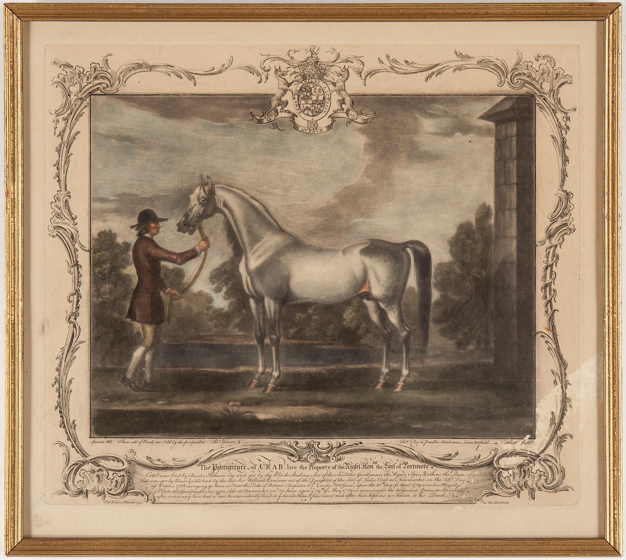 KOPPARSTICK, 6 st, märkta S Spencer delin och R Houston fecit. Omkring 1800.