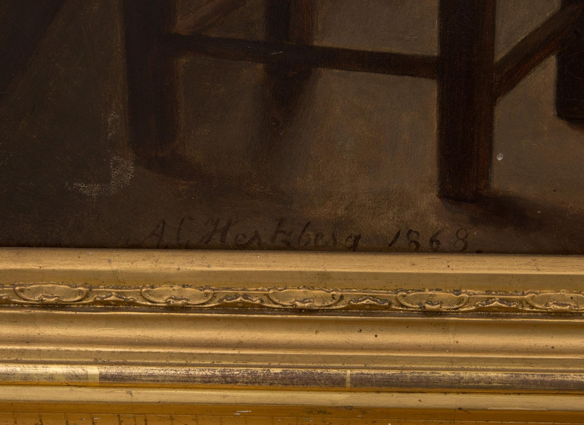 AXEL GUSTAV HERTZBERG, olja på duk. Signerad och daterad 1868.
