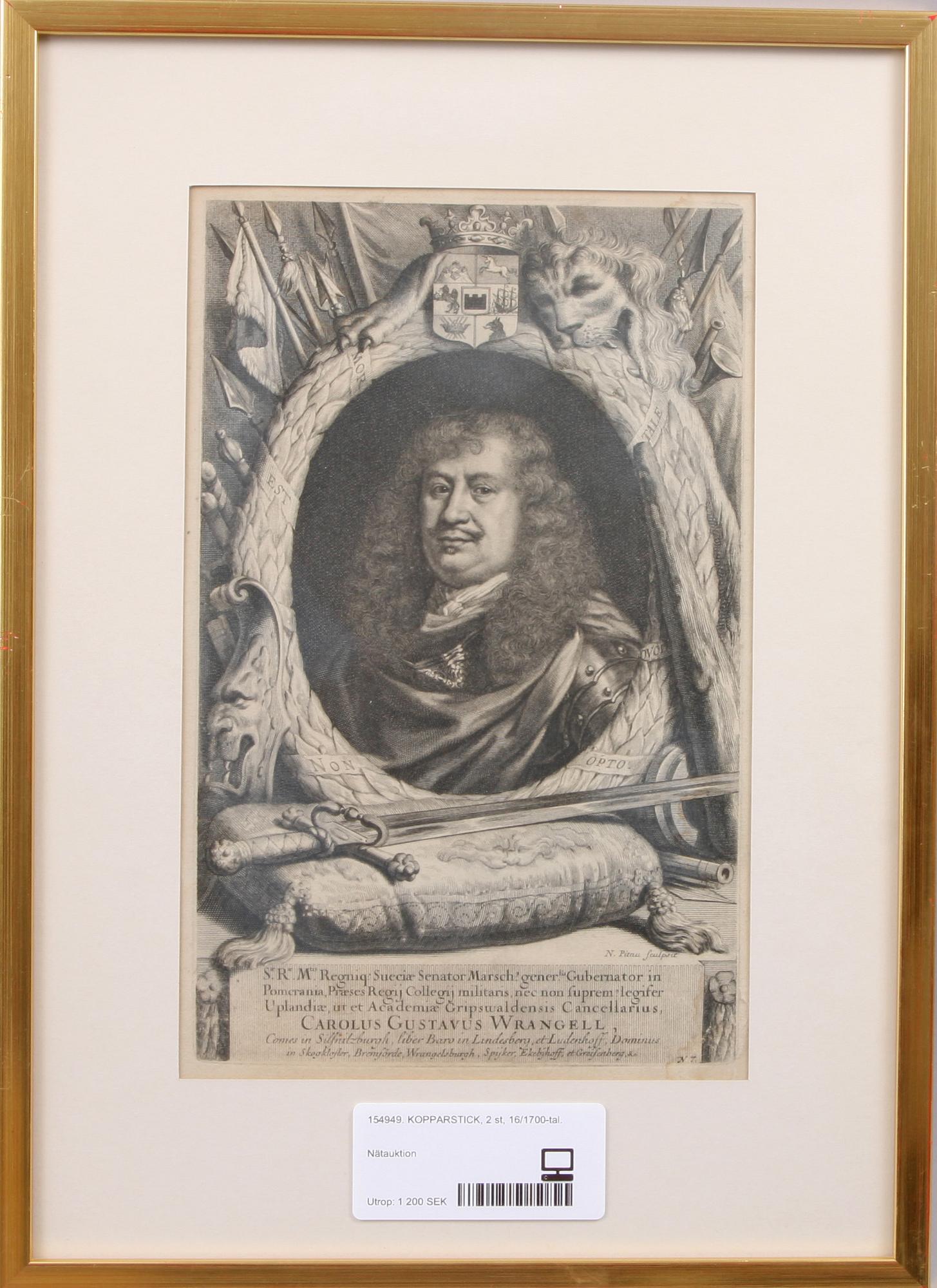 KOPPARSTICK, 2 st, 16/1700-tal.