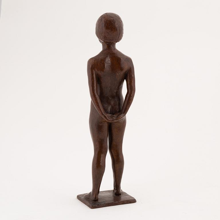 David Wretling, sculpture, bronze, signed.