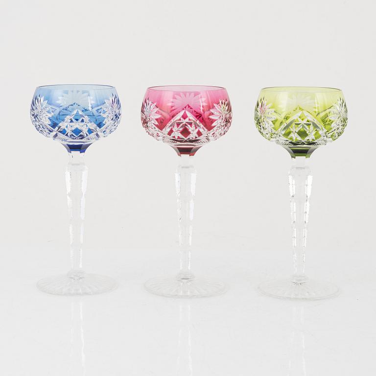 A set of 18 glasses, 20th century.