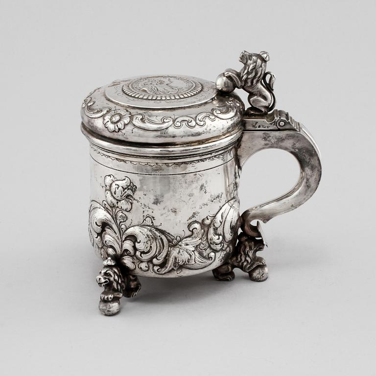 STOP, silver, barockstil, C G Hallberg, Stockholm, 1945. Vikt 725 g.