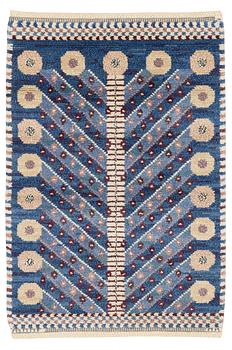 276. Marianne Richter, matta, "Blå trädet", flossa, ca 117,5 x 85 cm, signerad AB MMF MR.