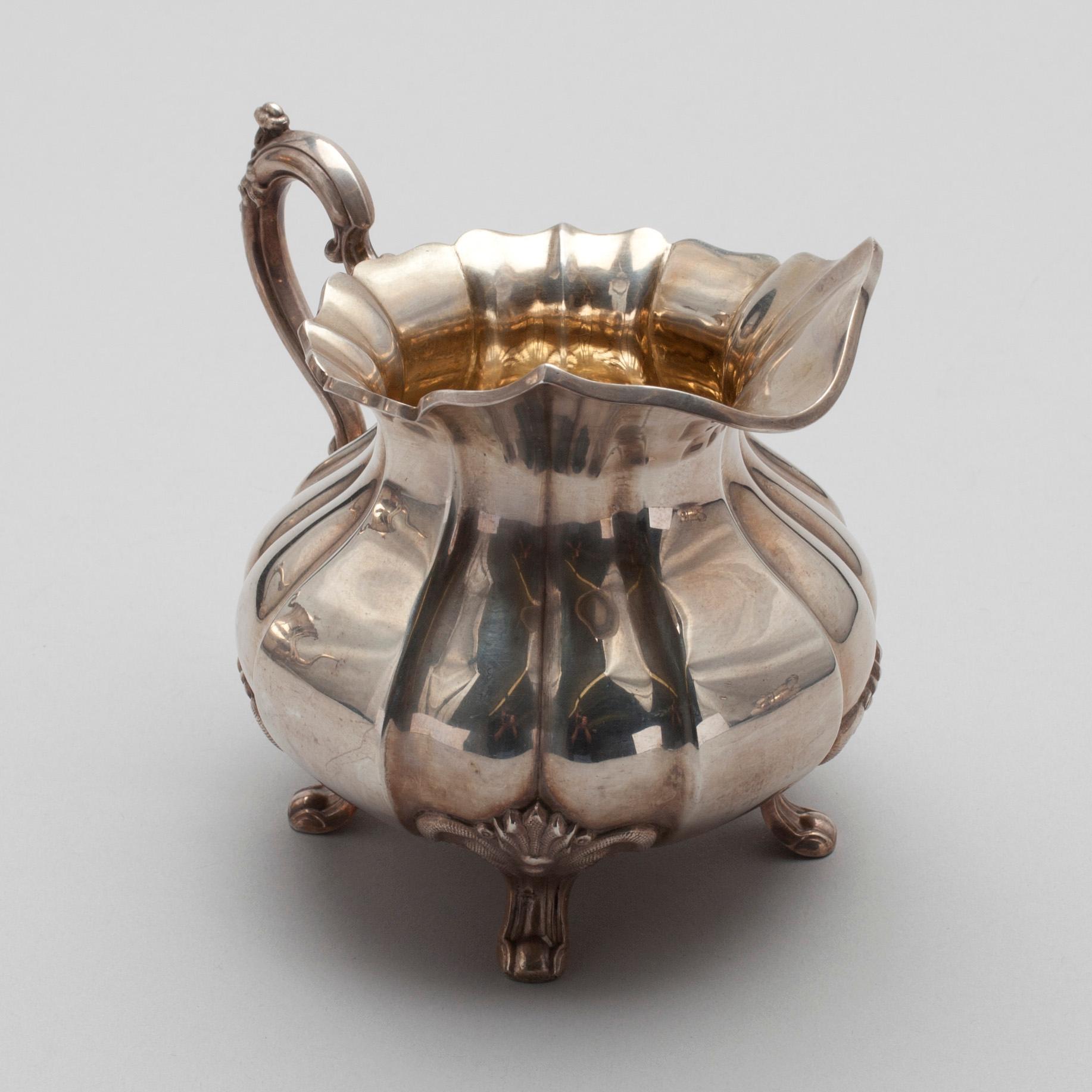 KAFFESERVIS, 3 delar, silver, Kultakeskus, Tavastehus 1942-1947. Tot. vikt ca 1317g.