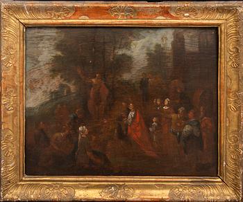 Unknown artist, a pair of 17th century unsigned oil on board.