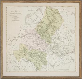 KARTA, gravyr, S. G. Hermelin. Författad af C. P. Hällström , 1800.