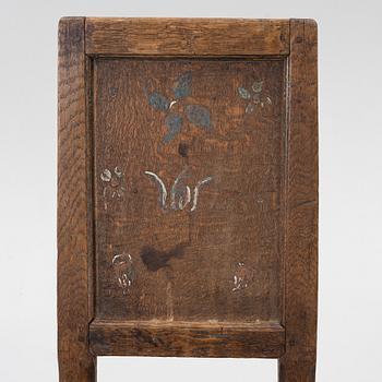 Chair, folk art, dated 1803.