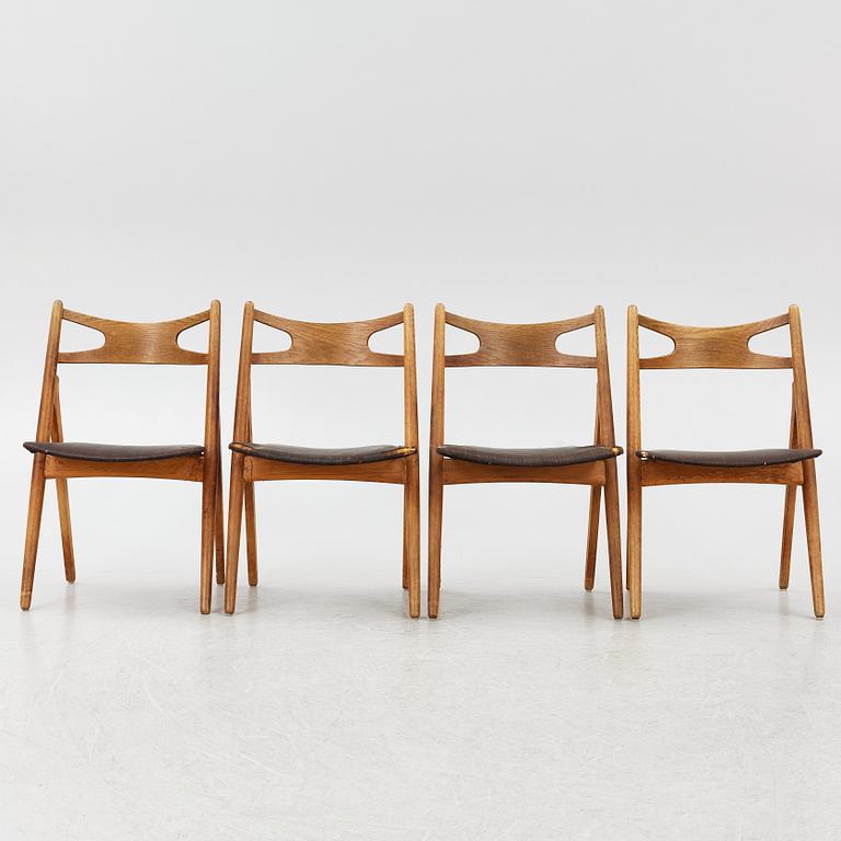 Hans J. Wegner, four model CH-29 chairs Carl Hansen & Søn, mid-20th century.