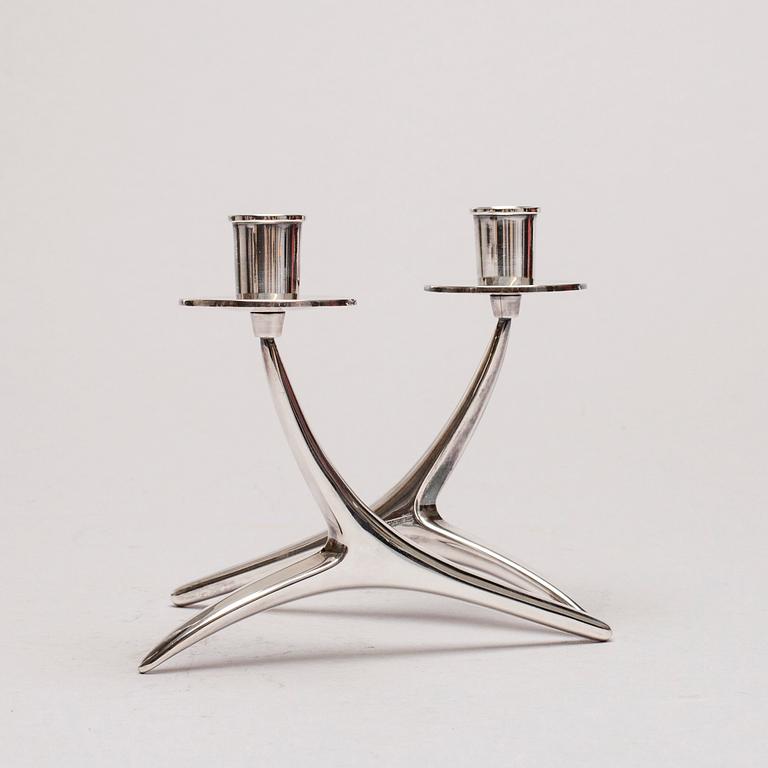 LJUSSTAKE, silver, Anna-Greta Eker, Auran Kultaseppä, Åbo 1967. Vikt 125 g.