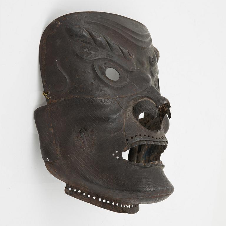 Mask/Tengu Menpo, metall. Japan, 1800-tal.