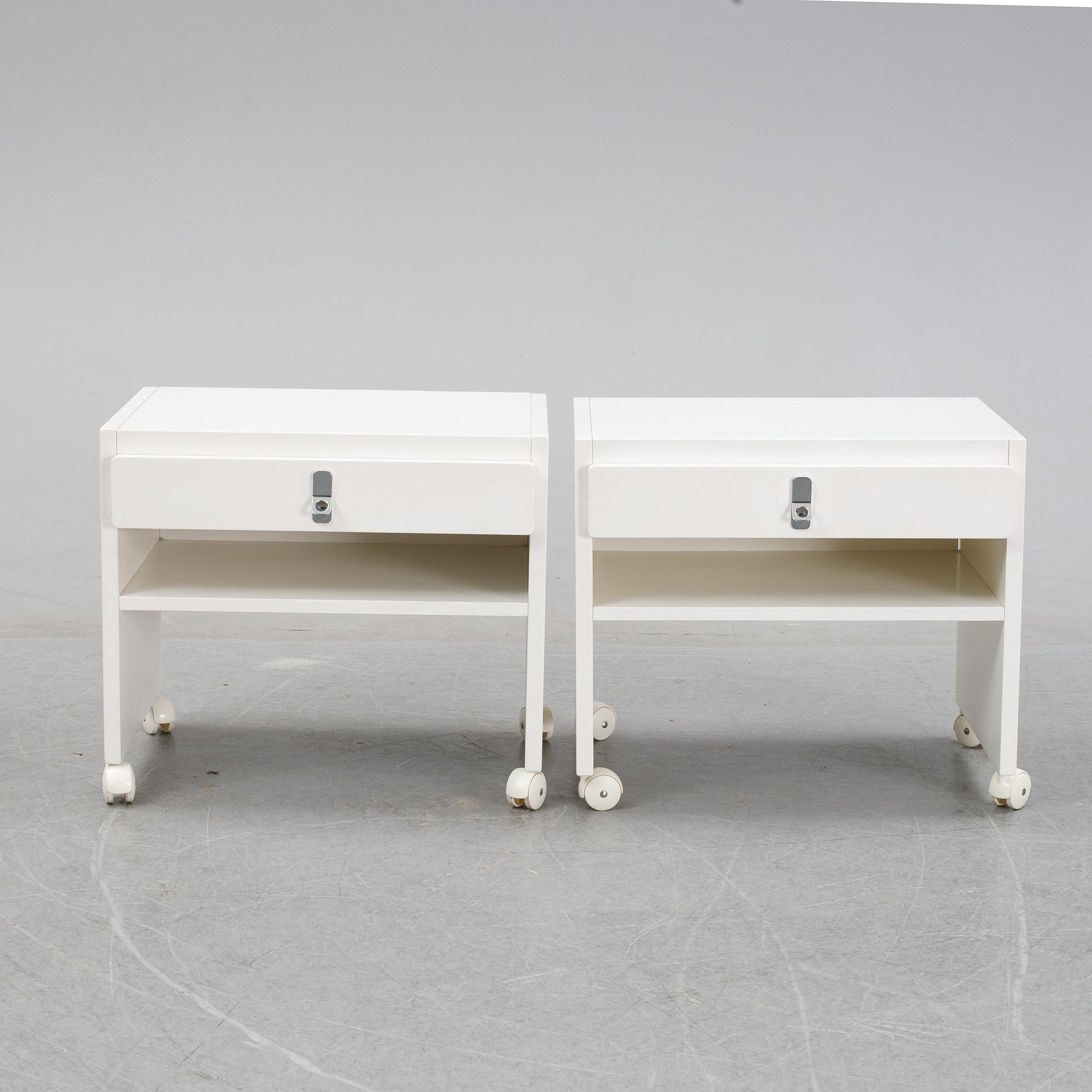 A pair of 'Avanti' bedside tables, Dux, 1980's.