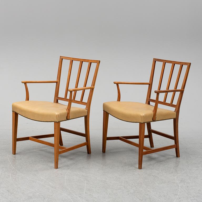 JOSEF FRANK, a pair of model 620 armchairs.