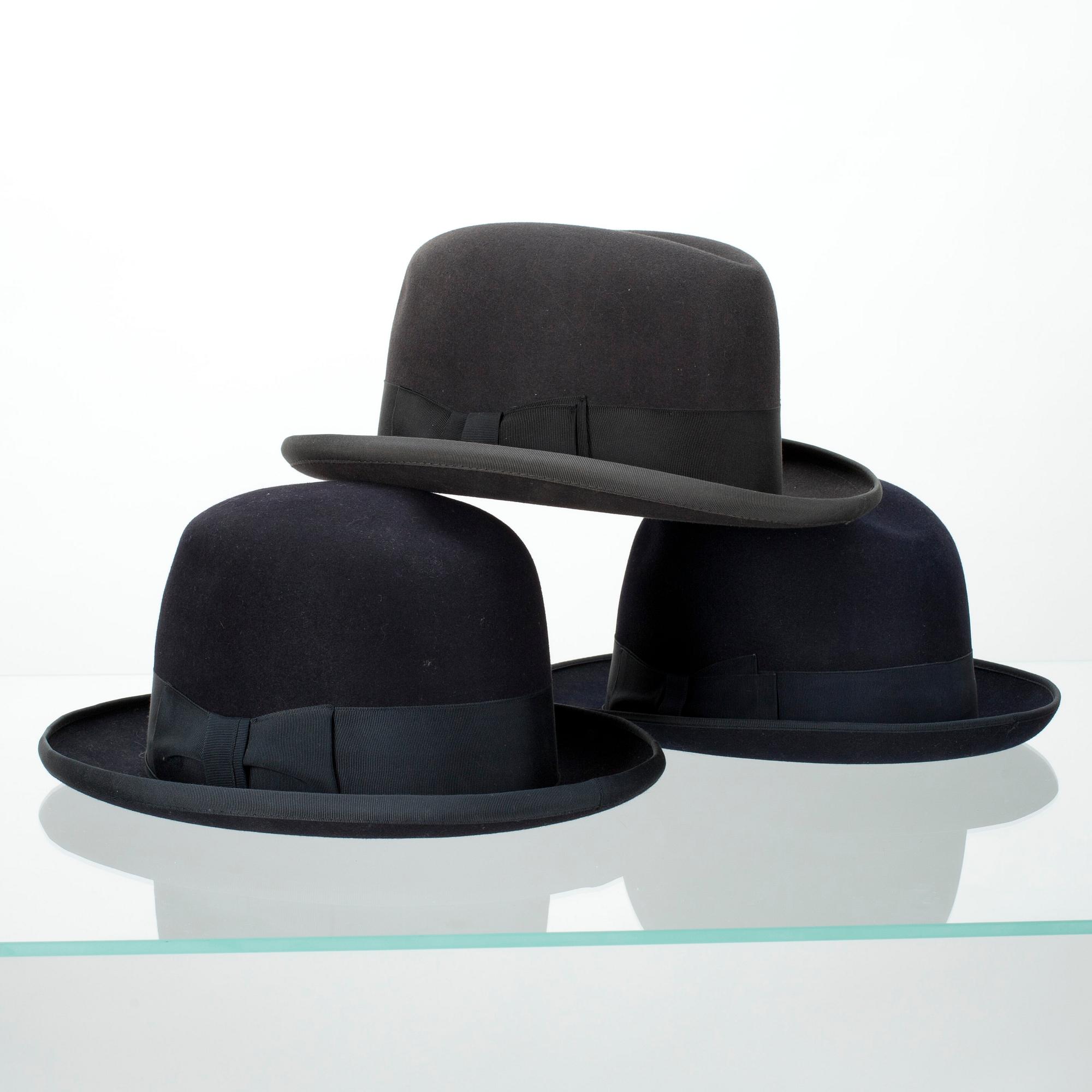 HATTAR, 3 st. BORSALINO och ASCOT.