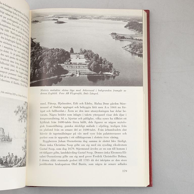 Bokverk, ”Svenska Slott och Herresäten”, 18 volymer, Allhems förlag, Malmö 1966-1971.
