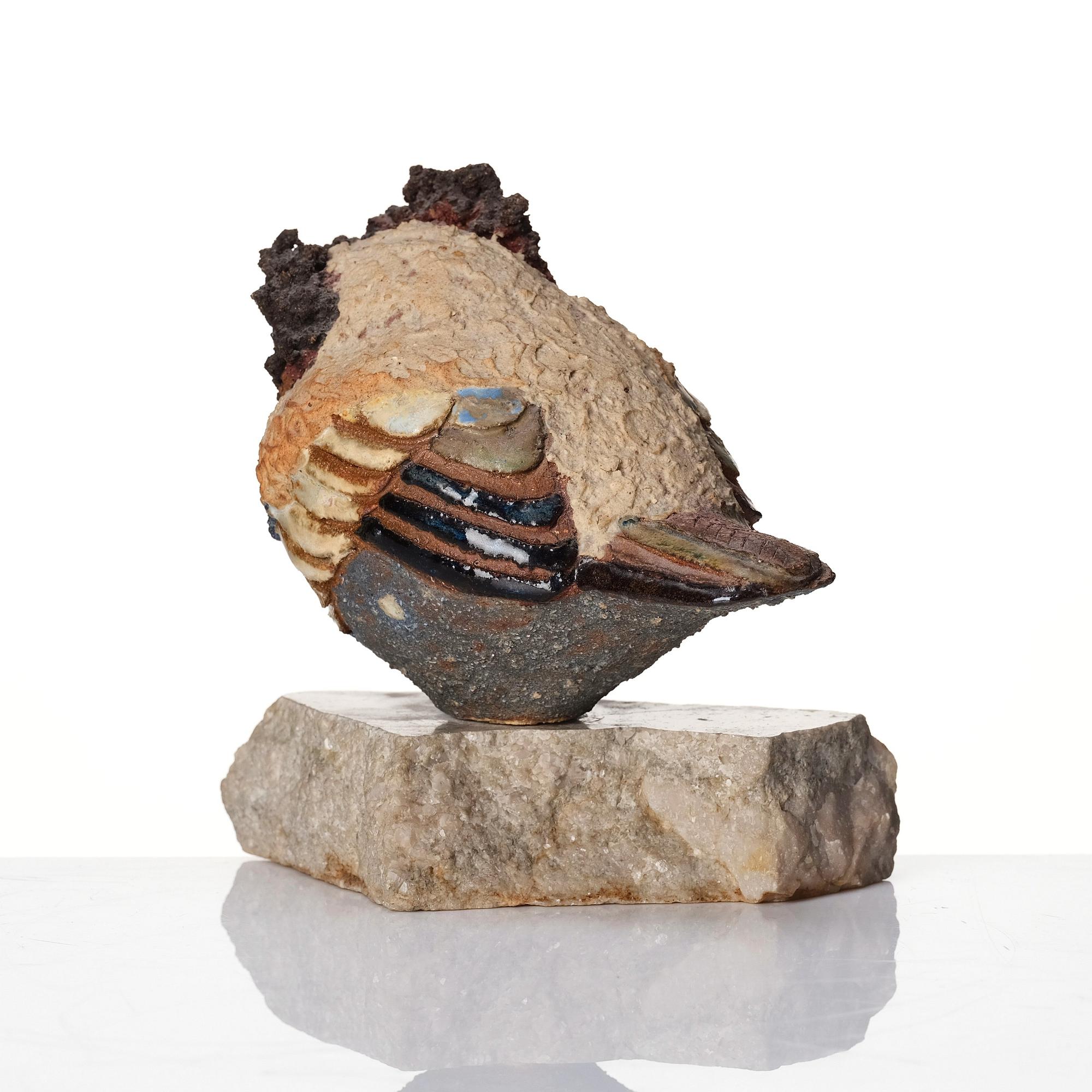 Tyra Lundgren, skulptur, fågel, egen ateljé 1970.