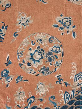 A Chinese silk embroidery, Qing dynasty, 19th Century.