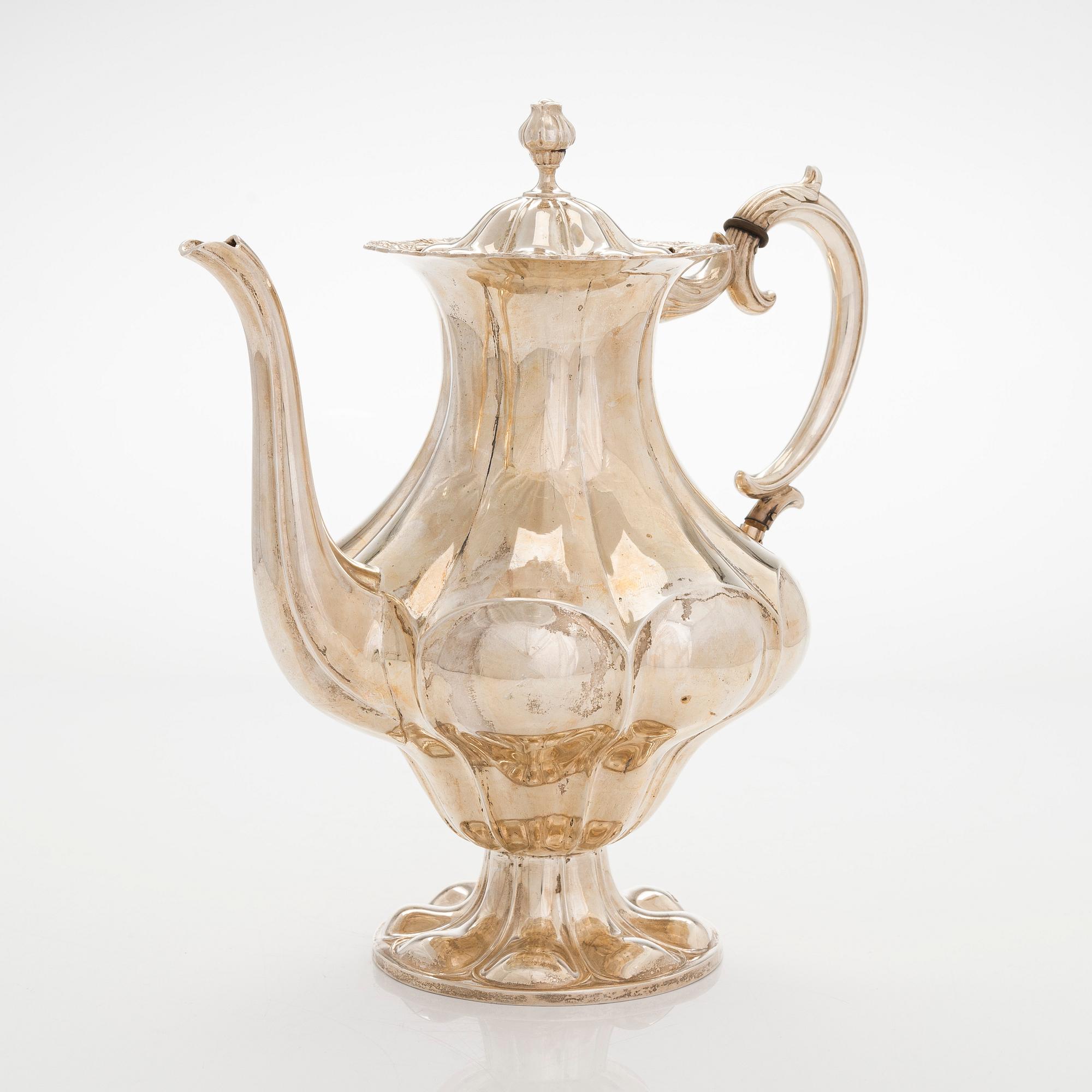 Kaffeservis, 3 delar, silver, Kultakeskus, Tavastehus 1928.