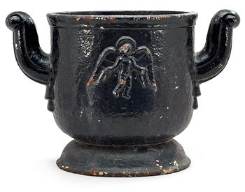 599. A Carl Elmberg cast iron jardinière, Näfveqvarn, Sweden.