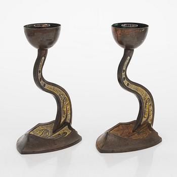 A pair of Jugend style candlesticks, early 20th century.