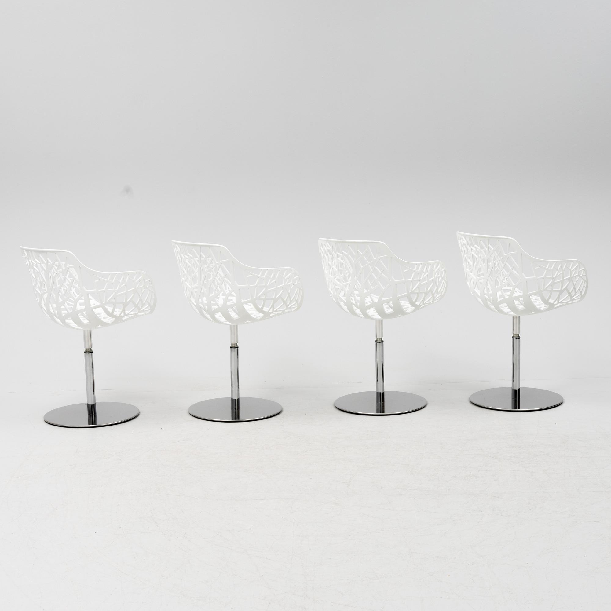 Karmstolar, 4 st, "Forest", Fast Design, Italien, 2000-tal.