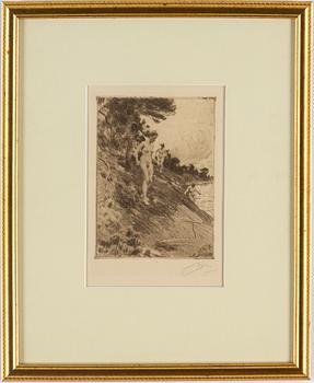 ANDERS ZORN, etching, 1912, signed in pencil.