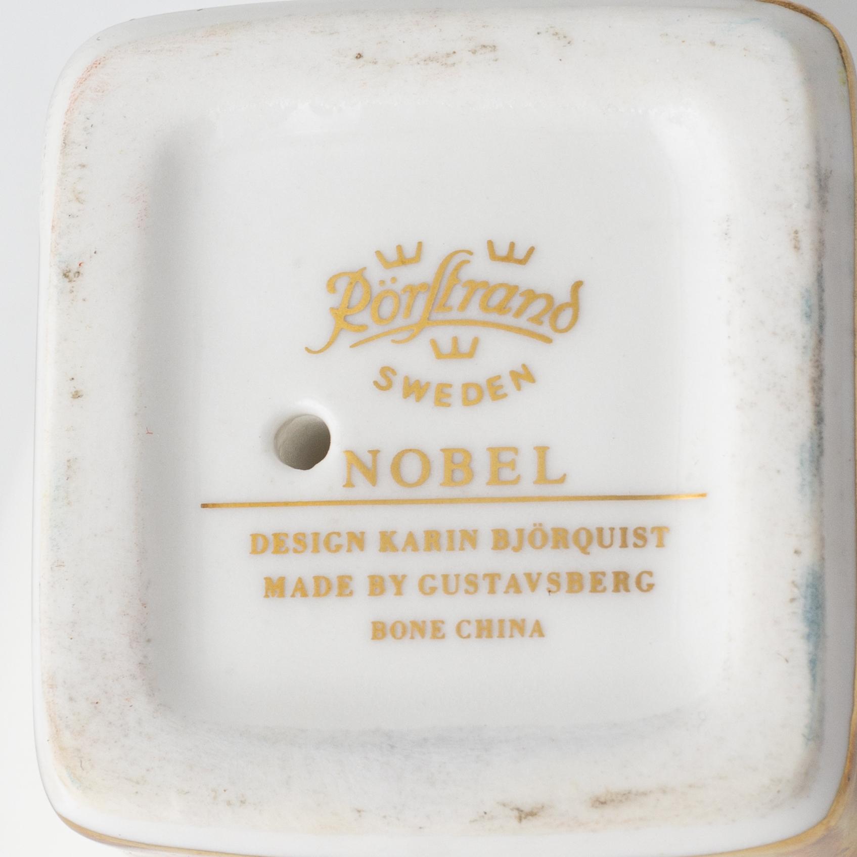 Karin Björquist, a group of twelve 'Nobel' bone china service parts, Rörstrand.