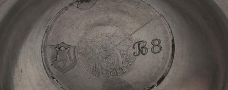 SKÅL SAMT VAS, tenn, Firma Svenskt Tenn, 1929 och 1928.