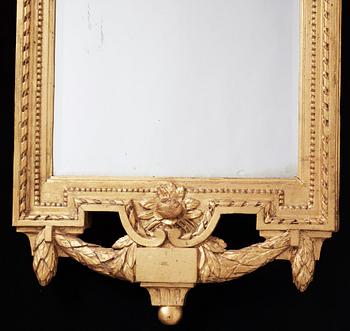 A Gustavian late 18th century mirror by Johan Åkerblad, master 1758.