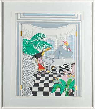 FRANCIS GREENBERG, färgserigrafier, 2 st, signerade.