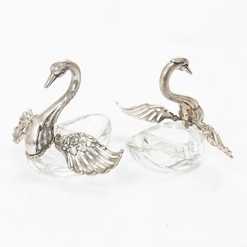 13 pieces of silover for the table, different makers including C.G.Hallberg and GAB, Sweden.