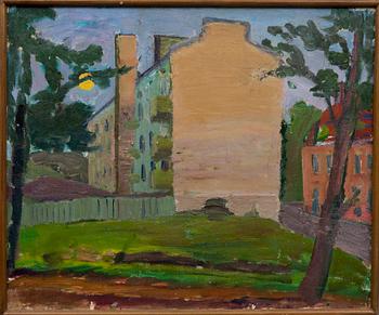 SAM VANNI, öljy kankaalle, signeeraamaton, a tergo todistus.