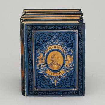 H.C. ANDERSEN, 5 vol, "Nye eventyr og historier", I-III, Köpenhamn 1870-74.