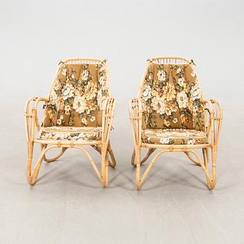 Garden armchairs, a pair, mid-20th century.