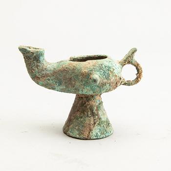 Parti metallkärl, 10 delar, mässing, tenn, kopparlegering. Persien, omkring 1900.