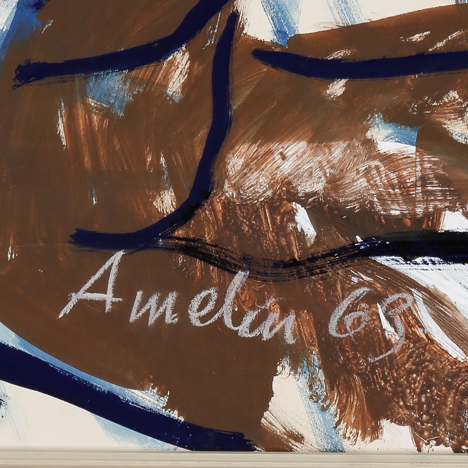 ALBIN AMELIN, gouache. Signerad och daterad 63.