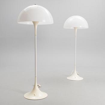 VERNER PANTON, A PAIR OF FLOOR LAMPS. Pantella. Louis Poulsen, Late 1900s.