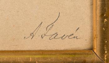 ANTTI FAVÉN, mixed media, signed.