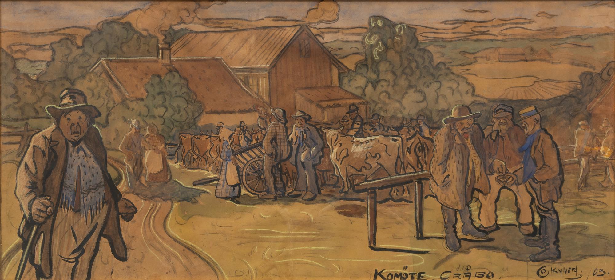 Carl Kylberg, "Komöte, Gråbo".