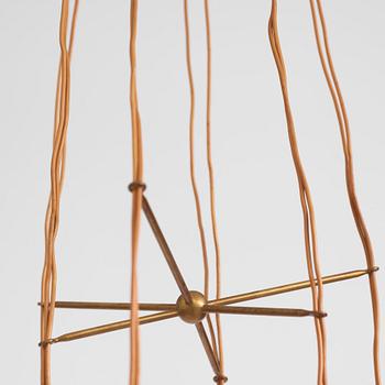 Hans Bergström, taklampa, modell "154/6", ateljé Lyktan, Åhus 1950-tal.