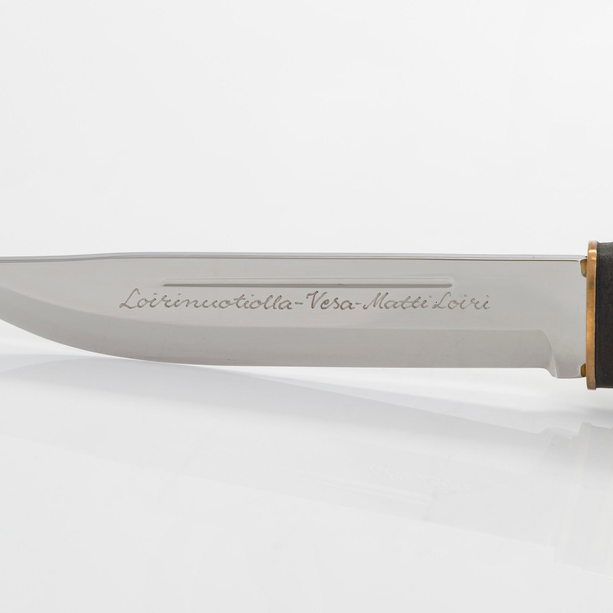 Marttiini-puukko, Suomi-Finland, "Loirinuotiolla".